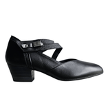 Dorking Heels Medium / Black / 36 EU Dorking Women's Dora Mary Jane Pumps- Negro Dust Plomo