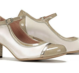 Dorking Mary Jane Heels Dorking Women's Rodin Pumps- Pearl