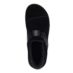 Earth Slippers - Closed Heel Earth Womens Evvie Shoes - Black Suede