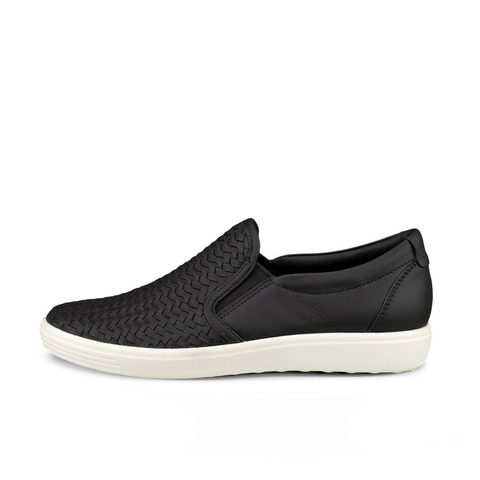 Ecco Lifestyle Slip-On Sneakers Medium / Black / 35 EU Ecco Women's Soft 7 Slip On Sneakers- Black