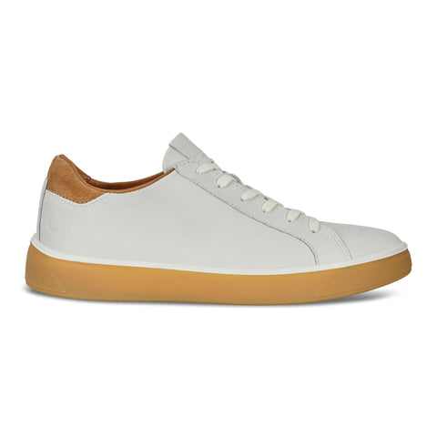 Ecco Lifestyle Sneakers Ecco Mens Street Tray Sneakers - White/Cashmere