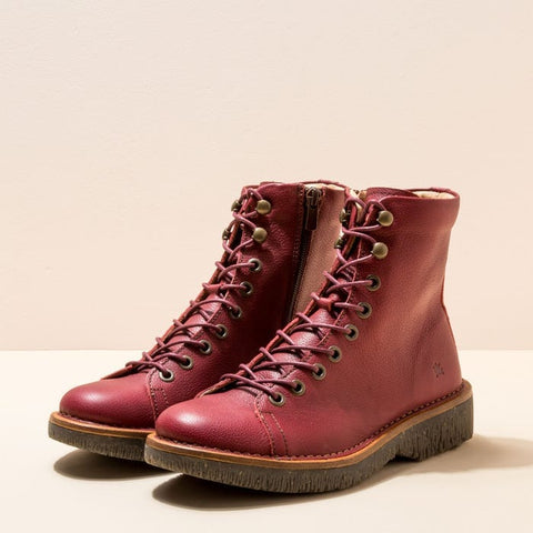El Naturalista Ankle Boots VOLCANO  Cereza Red Boots