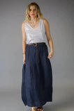 Elissia Pants Large / Navy Linen Skirt