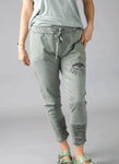 Elissia Pants Small / Sage Pant With a Bling Eye