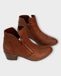 Everly Ankle Boots Everly Womens Olivia Boots - Brown Leather