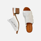 Everly Heeled & Wedge Sandals Everly Women's Gia 07 Mule Heels- White