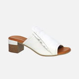 Everly Heeled & Wedge Sandals Everly Women's Gia 07 Mule Heels- White