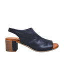 Everly Heeled & Wedge Sandals Medium / Navy / 35 EU Everly Women's Phoenix 01 Slingback Heels- Navy Marine
