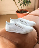 Everly Lifestyle Sneakers Everly Women's Leora 01 Perf Sneakers- White