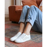 Everly Lifestyle Sneakers Everly Women's Leora 01 Perf Sneakers- White