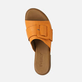 Everly Slide Sandals Everly Women's Lauren 03 Buckle Sandals- Orange