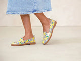 Everly Slip-Ons & Loafers Everly Women's Frida 01 Patterned Mules- Lemon Leather