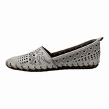 Everly Slip-Ons & Loafers Everly Womens Luna-03 Slip Ons -White Leather