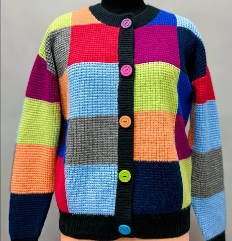 Fashion Concept Apparel & Accessories Small Color-Blocked Knit Sweater - Multi