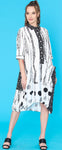 Fashion Concept Dresses Balloon Black and White Collared Dress