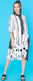 Fashion Concept Dresses Balloon Black and White Collared Dress