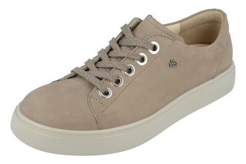 Finn Comfort Lifestyle Sneakers 5 / B (Medium) / White Finn Comfort Womens El Paso Sneakers - Nubuk Gravel
