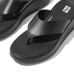 Fitflop Sandals Fitflop Womens F-Mode Flatform Luxe Toe-Post Sandals- All Black
