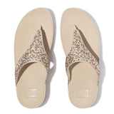 FitFlop Thong Sandals FitFlop Women's Lulu Crystal Mix Metallic Flip Flops- Platino
