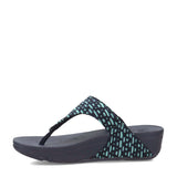 FitFlop Thong Sandals FitFlop Women's Lulu Geo-Webbing Toe Post Sandals- Midnight Navy