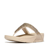 FitFlop Thong Sandals Medium / Gold / 5 US FitFlop Women's Lulu Crystal Mix Metallic Flip Flops- Platino