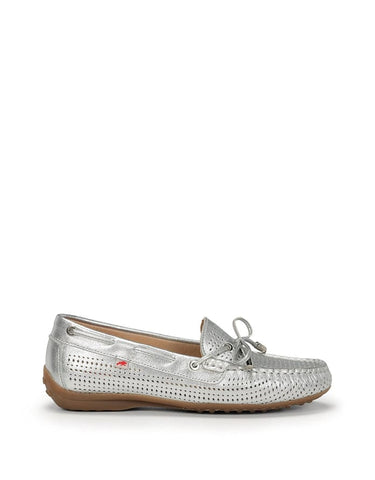 Fluchos Slip-Ons & Loafers Fluchos Womens Bruni Loafer - Metallic White