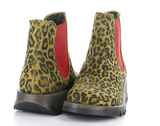 Fly London Ankle Boots Fly London SALV195FLY Ankle boot - Cheetah Tan Red Elastic