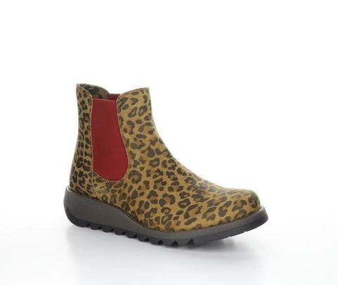 Fly London Boots 36 Fly London SALV195FLY Ankle boot - Cheetah Tan Red Elastic