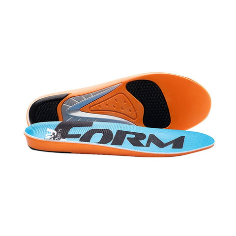 Form Insoles - Supportive B Womens 5.5 - 6 Form Unisex Memory Foam Anti Fatigue Cushioning- Blue/Orange