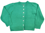 Gabby Isabella Apparel & Accessories XSmall Sweet HEART Button Sweater - Green