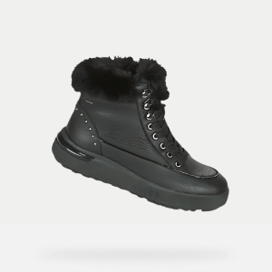 Geox Mid Boots Geox Women's Dalyla Leather Waterproof Booties- Black