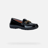 Geox Slip-Ons & Loafers Geox Women's Kosmopolis Loafers- Black Patent