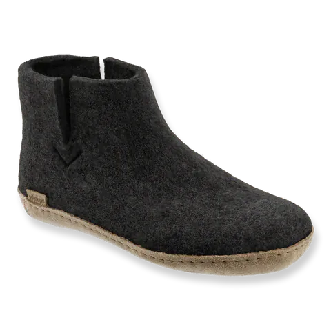 Glerups Slipper Boots Glerups Low Boot Slippers- Charcoal
