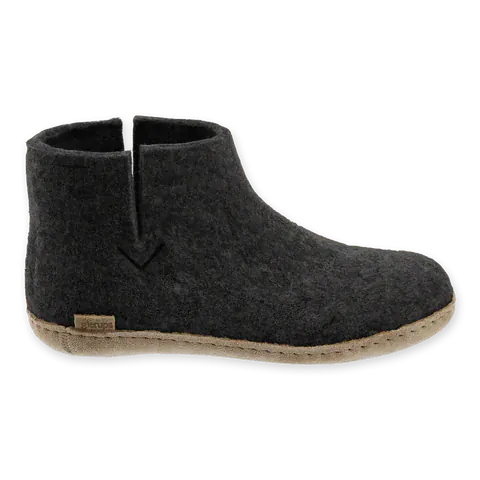 Glerups Slipper Boots Glerups Low Boot Slippers- Charcoal