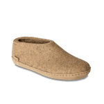 Glerups Slippers - Closed Heel 36 EU / Beige / M Glerups Unisex Shoe Slippers (Leather Sole) - Sand