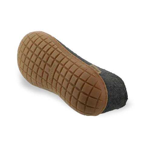 Glerups Slippers - Closed Heel Glerups Rubber Sole Shoe Slippers- Charcoal