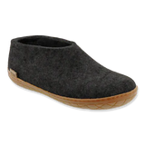 Glerups Slippers - Closed Heel Glerups Rubber Sole Shoe Slippers- Charcoal