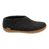 Glerups Slippers - Closed Heel Glerups Rubber Sole Shoe Slippers- Charcoal