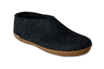 Glerups Slippers - Closed Heel Glerups Rubber Sole Shoe Slippers - Charcoal