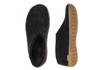 Glerups Slippers - Closed Heel Glerups Rubber Sole Shoe Slippers - Charcoal