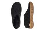 Glerups Slippers - Closed Heel Glerups Rubber Sole Shoe Slippers - Charcoal