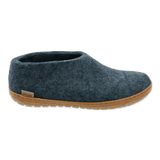 Glerups Slippers - Closed Heel Glerups Rubber Sole Shoe Slippers- Denim Blue