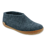 Glerups Slippers - Closed Heel Glerups Rubber Sole Shoe Slippers- Denim Blue