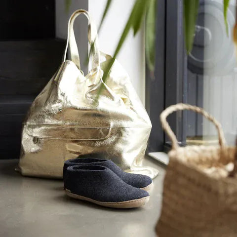 Glerups Slippers - Closed Heel Glerups Shoe Slippers - Charcoal