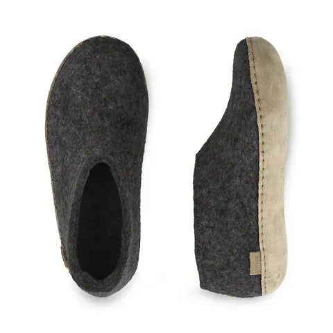 Glerups Slippers - Closed Heel Glerups Shoe Slippers - Charcoal