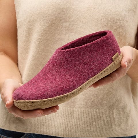 Glerups Slippers - Closed Heel Glerups Shoe Slippers- Cranberry