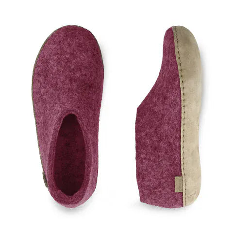 Glerups Slippers - Closed Heel Glerups Shoe Slippers- Cranberry