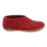 Glerups Slippers - Closed Heel Glerups Shoe Slippers- Red
