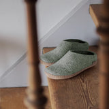 Glerups Slippers Glerups Open Heel Slippers- Moss Green