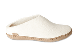 Glerups Slippers - Open Heel 35 EU / D (Medium) / White Glerups Unisex Open Heel Slippers (Leather Sole) - White